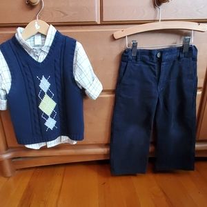 Janie and Jack Sz 2 sweater vest set